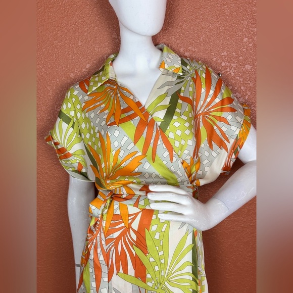 Dress Forum Los Angeles Tropical Print Maxi Dress Size Medium - Picture 9 of 17
